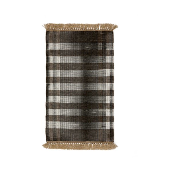 Melns divpusējs/ar rokām darināts paklājs 60x90 cm Barani – Kave Home