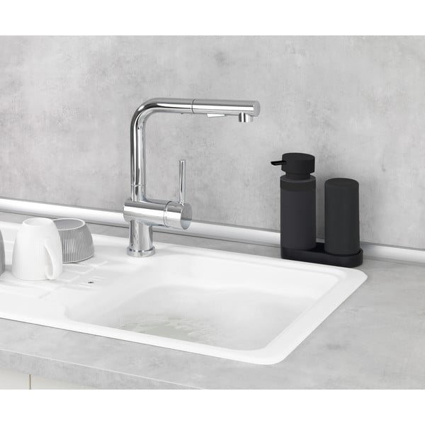 Melns statīvs ar mazgāšanas līdzekļa dozatoru Wenko Easy Squeez-e-image-2