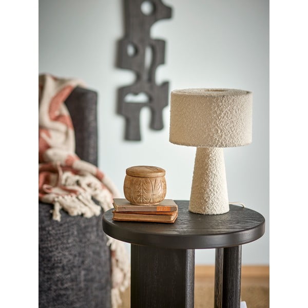 Balta galda lampa ar auduma abažūru (augstums 30 cm) Emmie – Bloomingville-image-3