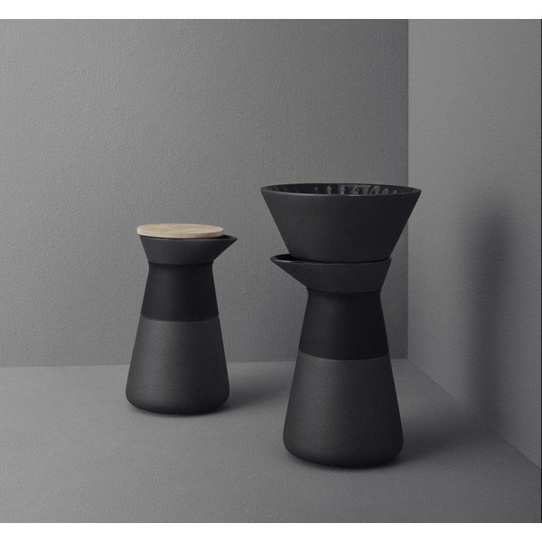 Melna akmensmasas mokas kafijas kanna 600 ml Theo – Stelton-image-1
