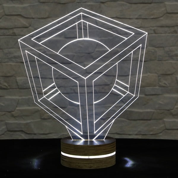 3D galda lampa Iepakojumā