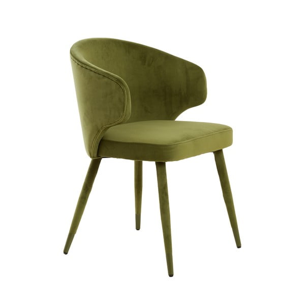 Zaļi polsterēti ēdamistabas krēsli (2 gab.) Kosaka – Light & Living