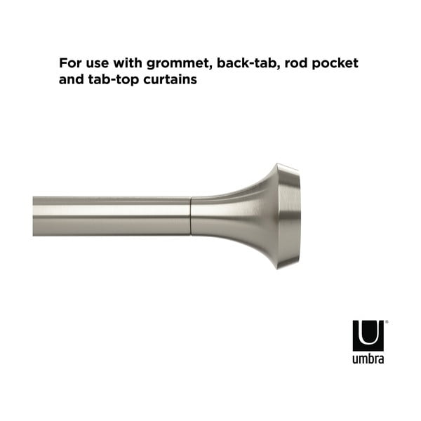 Tērauda regulējama aizkaru stanga 91–183 cm Ella – Umbra-image-4