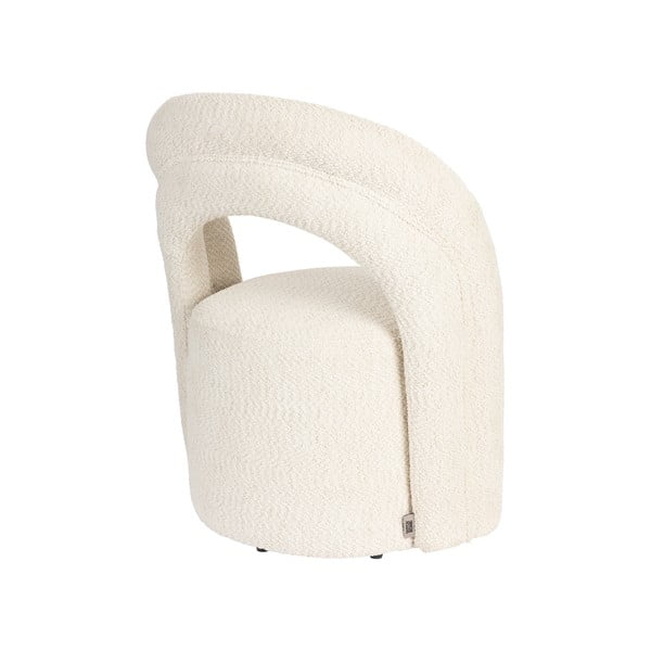 Krēmkrāsas grozāms atpūtas krēsls no buklē auduma Seina – Dutchbone-image-4