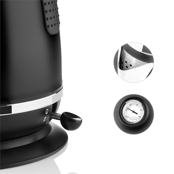 Melnā elektriskā tējkanna Klarstein Aquavita Chalet-image-3