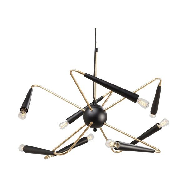 Melna griestu lampa ar zelta detaļām Kare Design Harlekin-image-4
