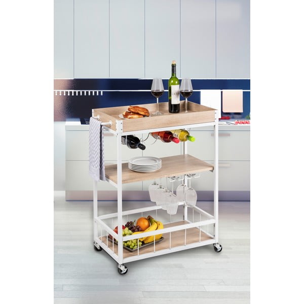 Servēšanas galds uz riteņiem 40x80 cm Rustico – Wenko-image-1
