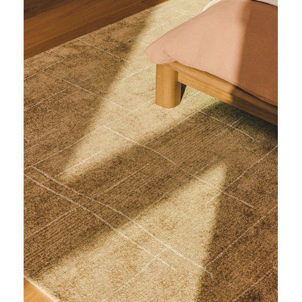 Sinepju dzeltens ar rokām darināts paklājs 200x300 cm Eloda – Kave Home-image-3