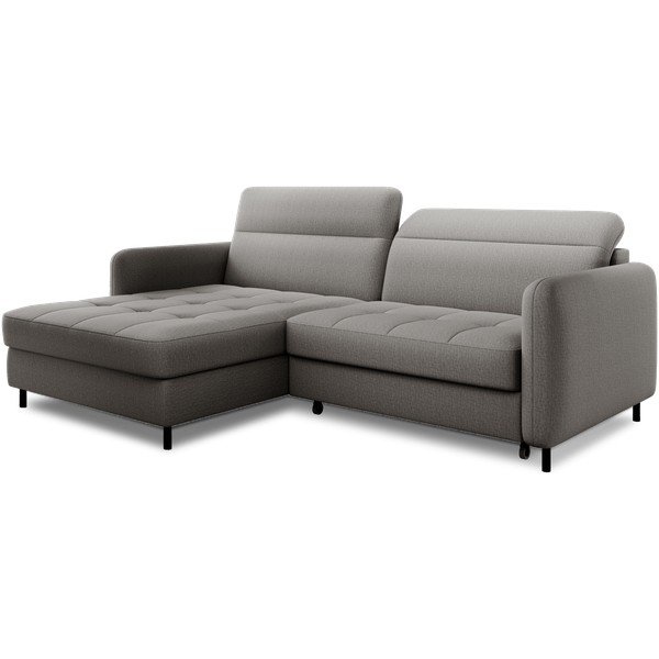 Pelēks samta salokāms/ar uzglabāšanas vietu stūra dīvāns (ar kreiso stūri/ar zvilni) Gomsi – ELTAP-image-2