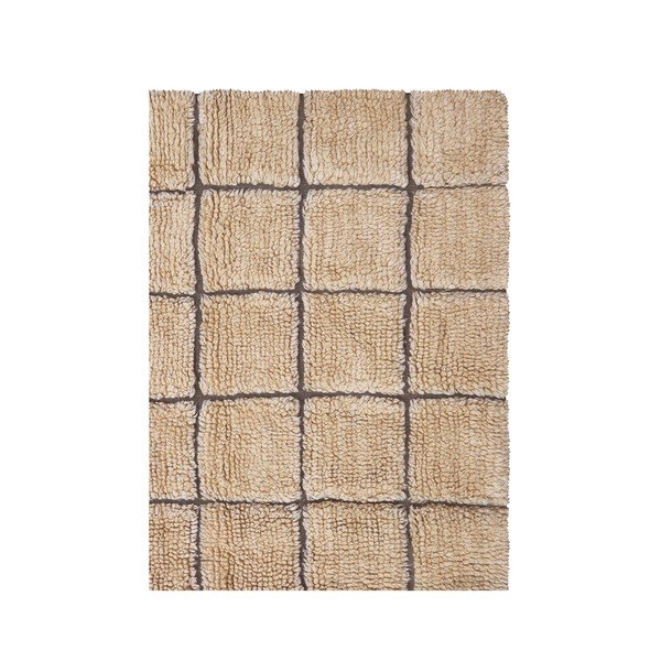 Dzintara dzeltens ar rokām darināts vilnas paklājs 170x240 cm Mosaic Amber – Lorena Canals-image-4