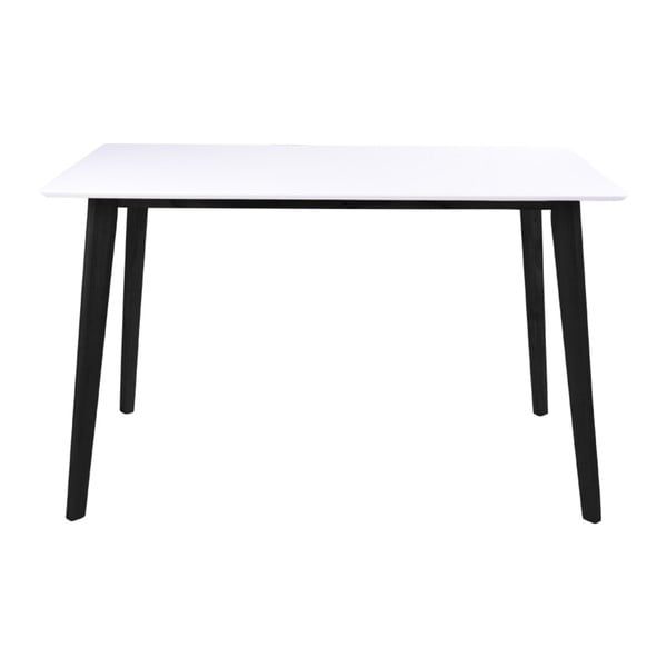 Balts ēdamistabas galds ar melnu konstrukciju Bonami Essentials Vojens, 120 x 70 cm