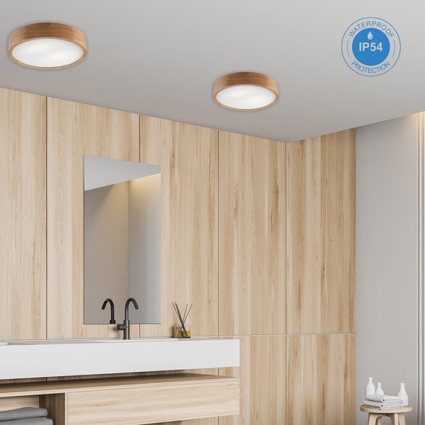 Dabīga toņa griestu lampa ar stikla abažūru Eveline – LAMKUR-image-3