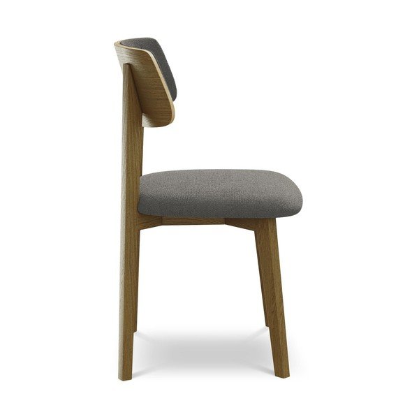 Pelēks masīvkoka pusdienu krēsls Niu – Makamii-image-2