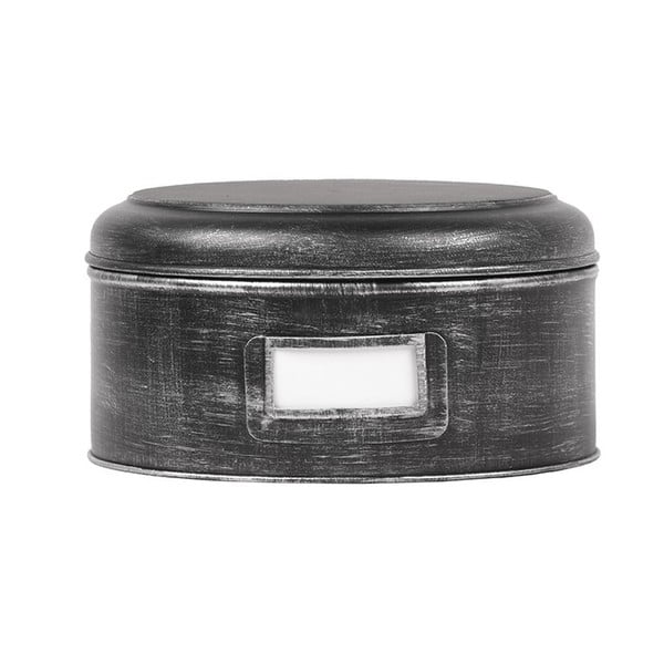 Melna metāla kaste LABEL51 Antigue, ⌀ 25 cm