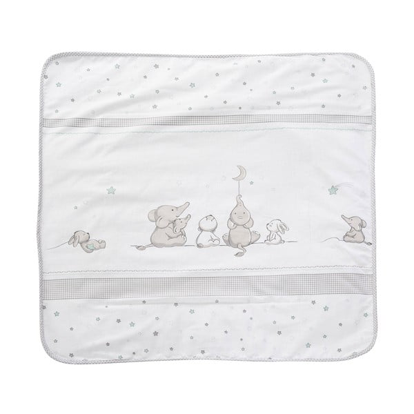 Balta/pelēka mikroplīša bērnu sega 80x80 cm Sternenzauber – Roba-image-3