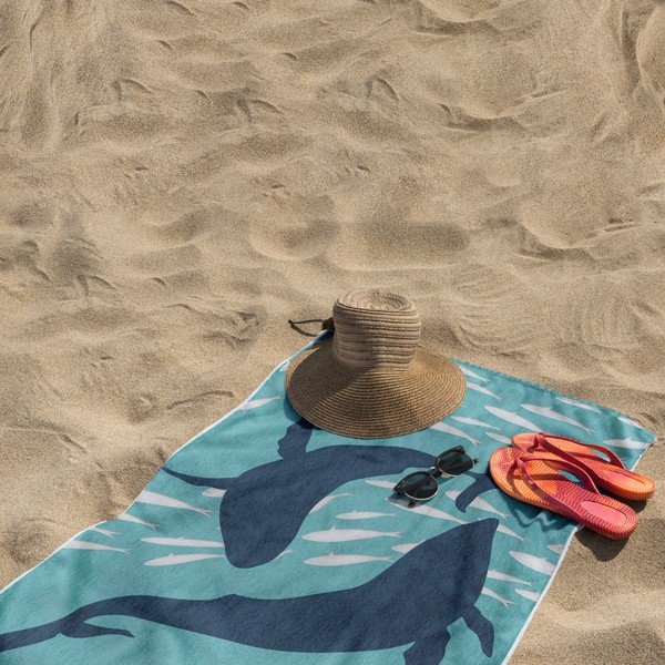 Zils pludmales dvielis 90x180 cm Dolphin – DecoKing-image-4