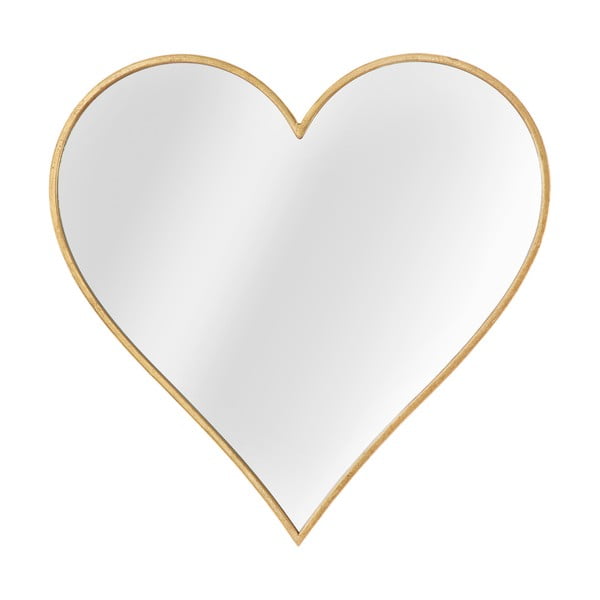 Sienas spogulis zelta rāmī Mauro Ferretti Glam Heart