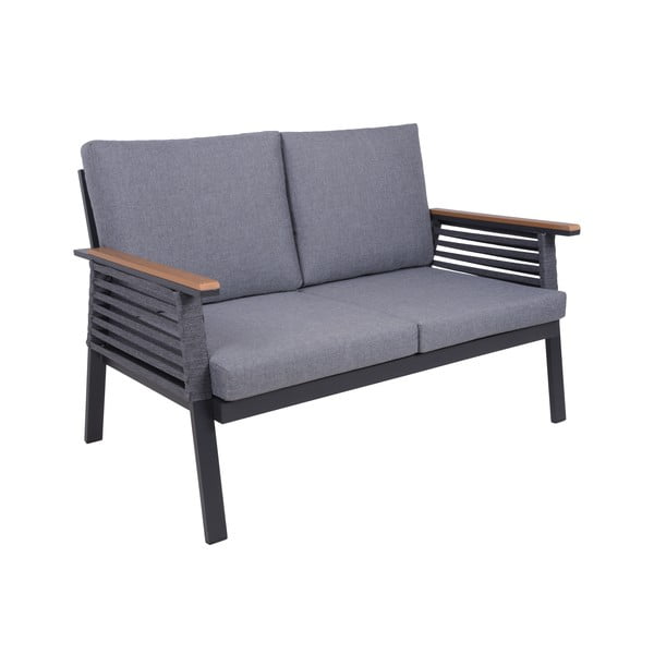 Tumši pelēks alumīnija dārza atpūtas komplekts 4 personām Denia – Garden Pleasure-image-2