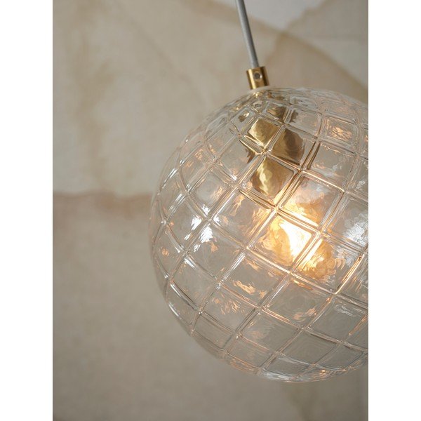 Pelēka piekaramā lampa ar stikla abažūru ø 22 cm Venice – it's about RoMi-image-2