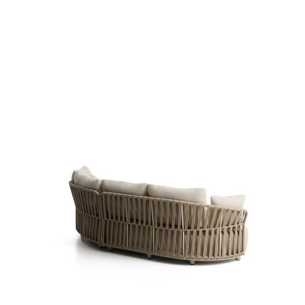 Bēšs/pelēkbrūns polsterēts dārza dīvāns Osani – Kave Home-image-4