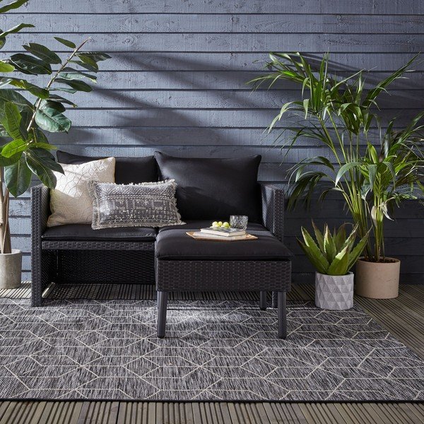 Pelēks āra paklājs 170x120 cm Napoli – Flair Rugs-image-1