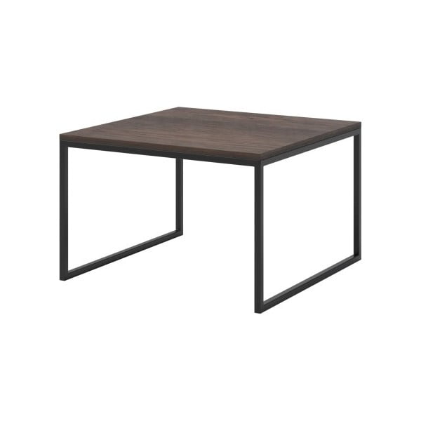 Brūns kafijas galdiņš ar melnām kājām MESONICA Eco, 70 x 45 cm