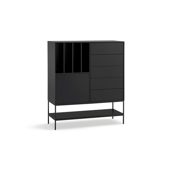 Melns skapītis 120x140x45 cm Platt – Teulat-image-2