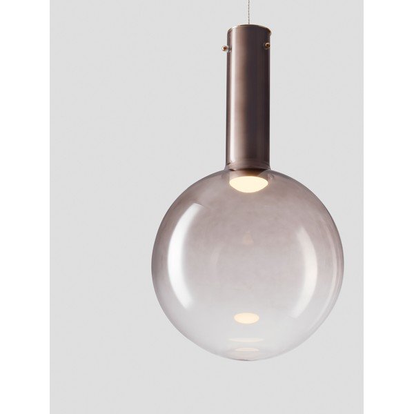 Brūna stikla LED piekaramā lampa ar regulējamu spilgtumu ø 30 cm Nostos – Nova Luce-image-1