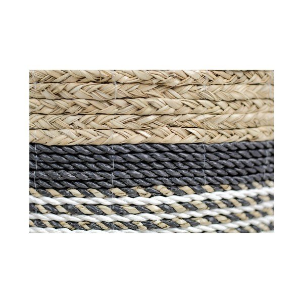 3 uzglabāšanas grozu komplekts HSM kolekcija Raffia Natural Gris-image-2