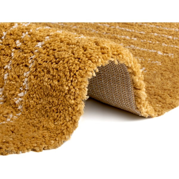 Okera dzeltens apaļš paklājs ø 120 cm Dion – Hanse Home-image-2