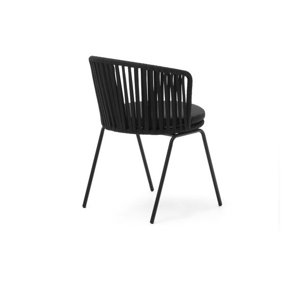 Melns metāla dārza krēsls Saconca – Kave Home-image-4