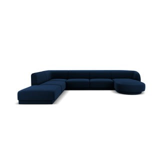 Zils samta stūra dīvāns (kreisais stūris) Miley – Micadoni Home