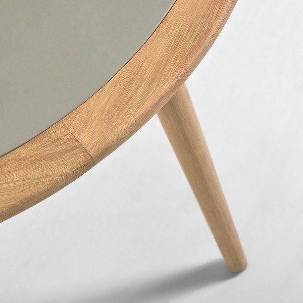 Dārza galds no eikalipta koka ar betona virsmu Kave Home Glynis Nina, ⌀ 120 cm-image-3