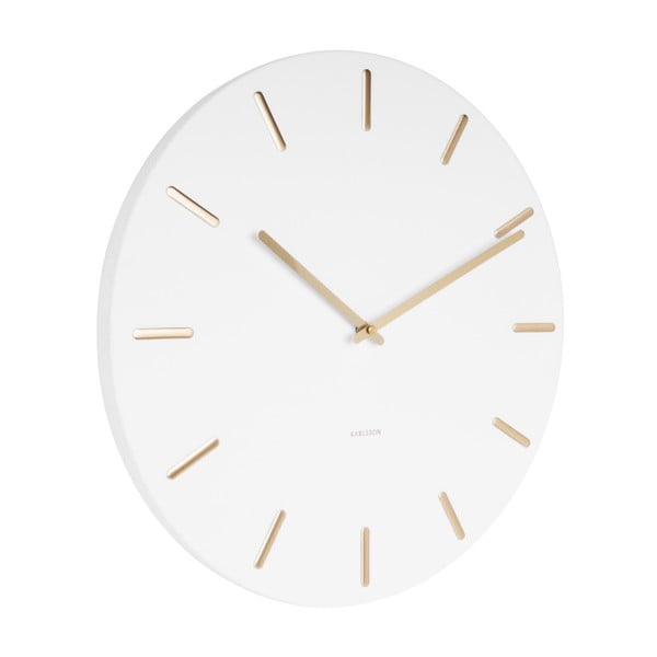 Balts sienas pulkstenis Karlsson Charm-image-1