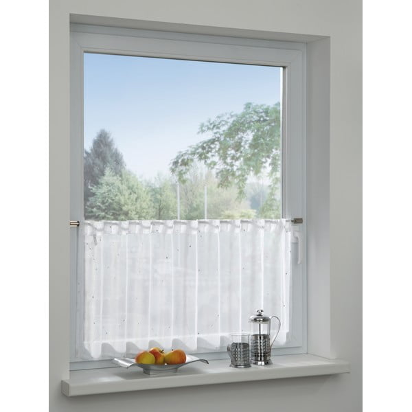 Balts aizkars 45x140 cm Jacquard – Gardinia-image-1