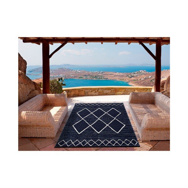 Tumši zils āra paklājs Universal Elba, 80 x 150 cm-image-2