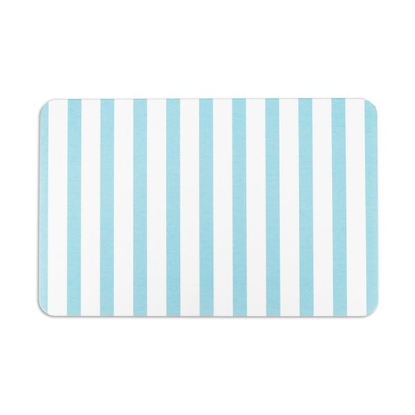 Balts/gaiši zils diatomīta vannas istabas paklājiņš 39x60 cm Stripe – Artsy Doormats