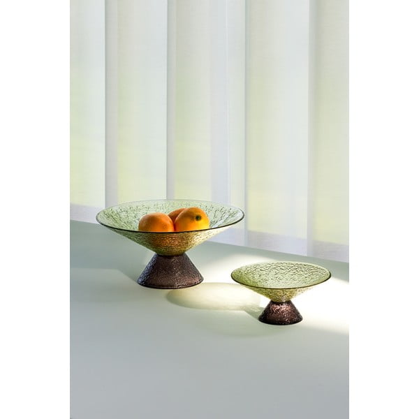 Zaļa/brūna augļu stikla bļoda ø 25 cm Bonbon – Hübsch-image-4