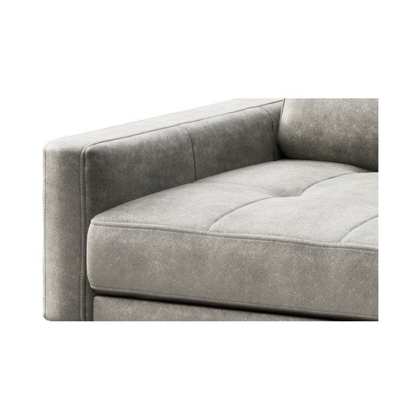 Pelēks mākslīgās ādas dīvāns MESONICA Musso Tufted, 210 cm-image-4