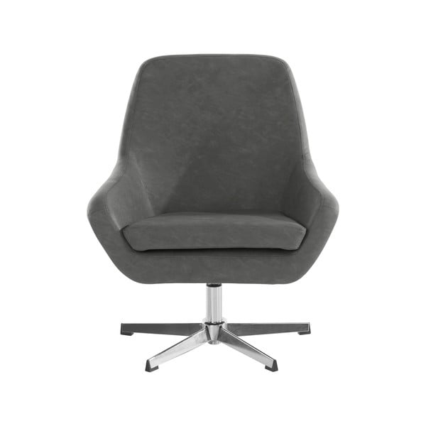 Pelēks mākslīgās ādas krēsls Naomi – Støraa-image-1