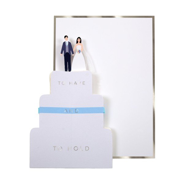 Apsveikumu kartīte Wedding Cake – Meri Meri-image-1