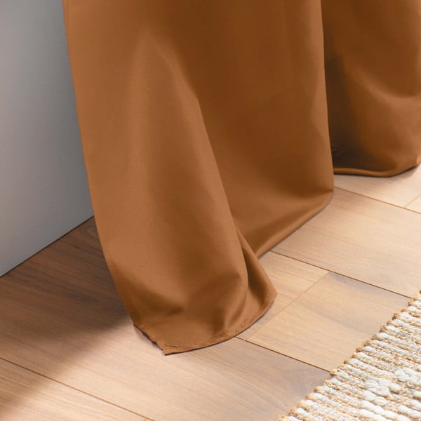 Brūns mikrošķiedras aizkars 140x260 cm Absolu – douceur d'intérieur-image-3