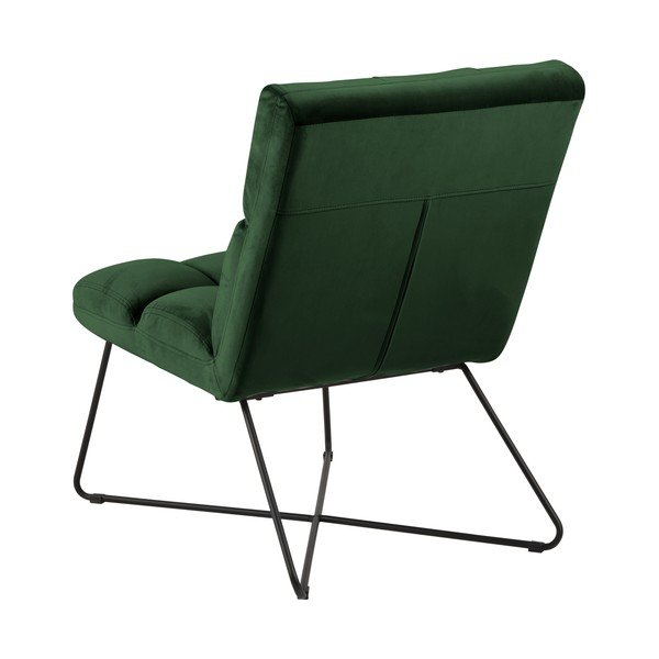 Zaļš samta atpūtas krēsls Alba – Actona-image-3