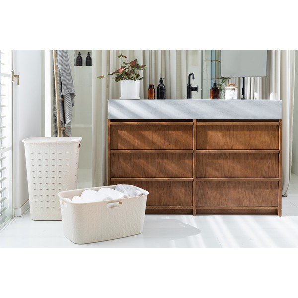 Krēmkrāsas plastmasas veļas grozs 45 l Softex – Curver-image-1