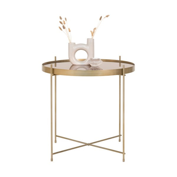 Apaļš žurnālgaldiņš zelta krāsā ø 48 cm Venezia – House Nordic-image-2