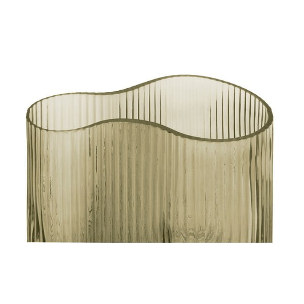 Zaļa stikla vāze PT LIVING Wave, augstums 18 cm-image-2