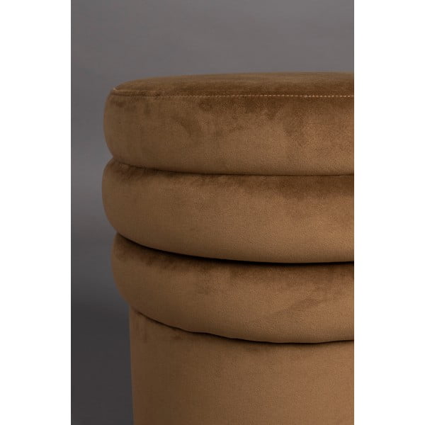 Brūns samta pufs Aditi – Dutchbone-image-4