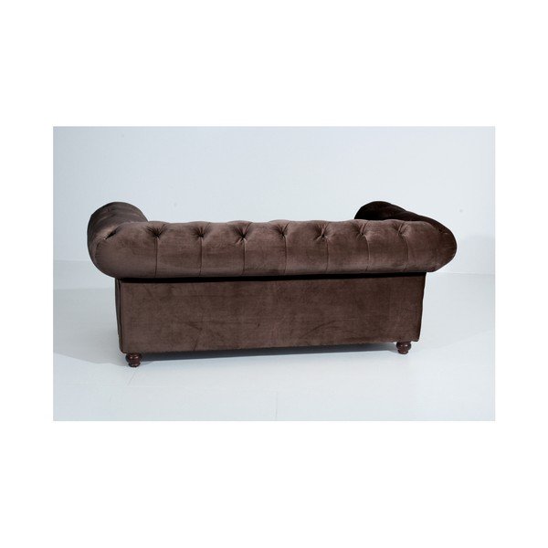 Tumši brūns Max Winzer Orleans Velvet dīvāns, 196 cm-image-3