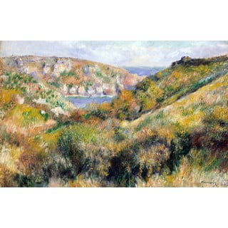Gleznas reprodukcija Auguste Renoir – Hills around the Bay of Moulin Huet, Guernsey, 70 x 45 cm