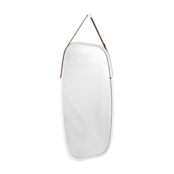 Sienas spogulis baltā rāmī PT LIVING Idylic, garums 74 cm